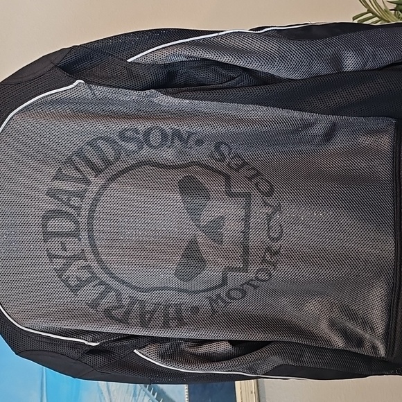 Harley-Davidson Mesh Black and Gray Men's Wille G Skull Riding Biker Jacket 2XL - Picture 6 of 7
